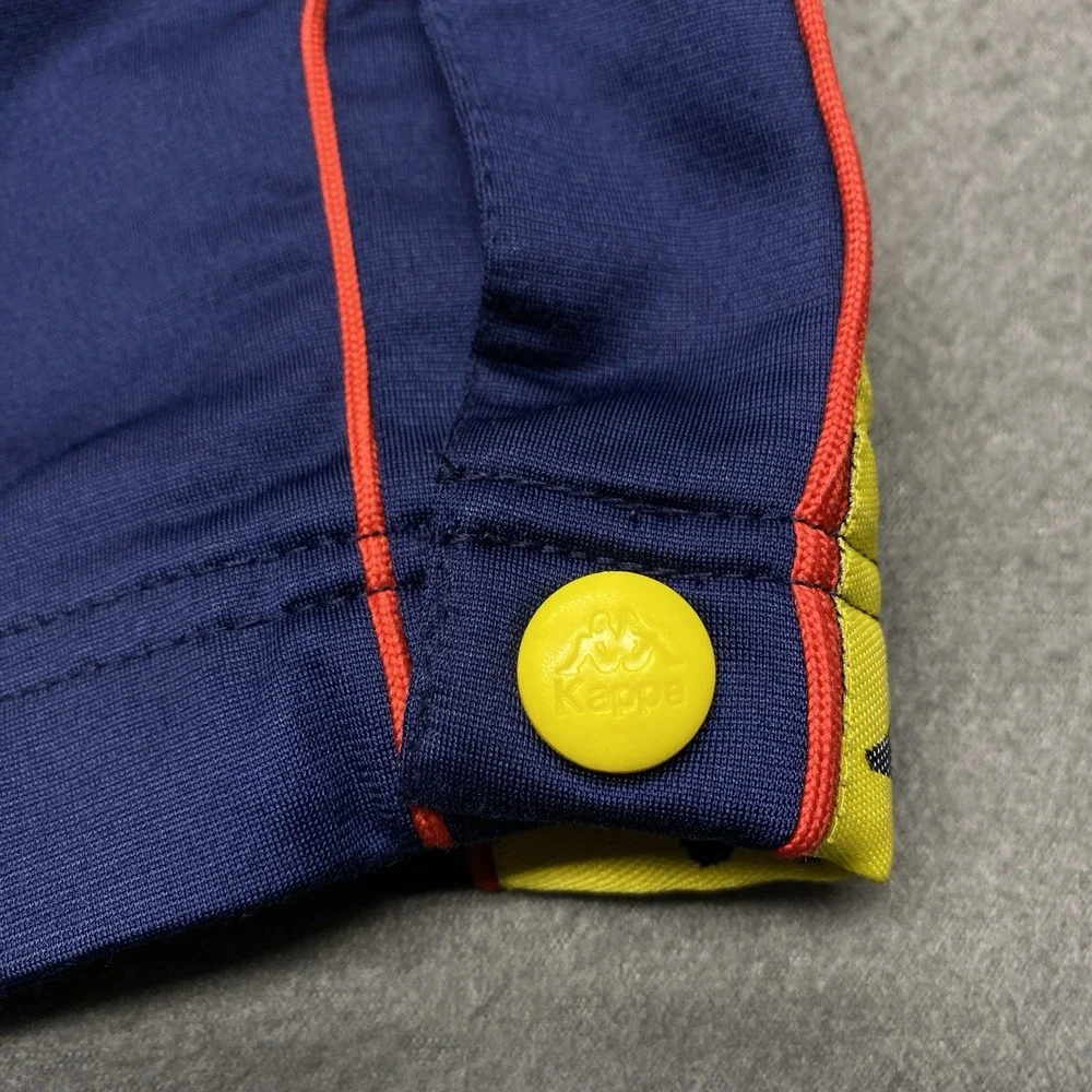 Vtg Kappa Track Pants Mens XL Side Logo Buttons Y2K Baggy Hip Hop 90s Silky - Picture 7 of 9